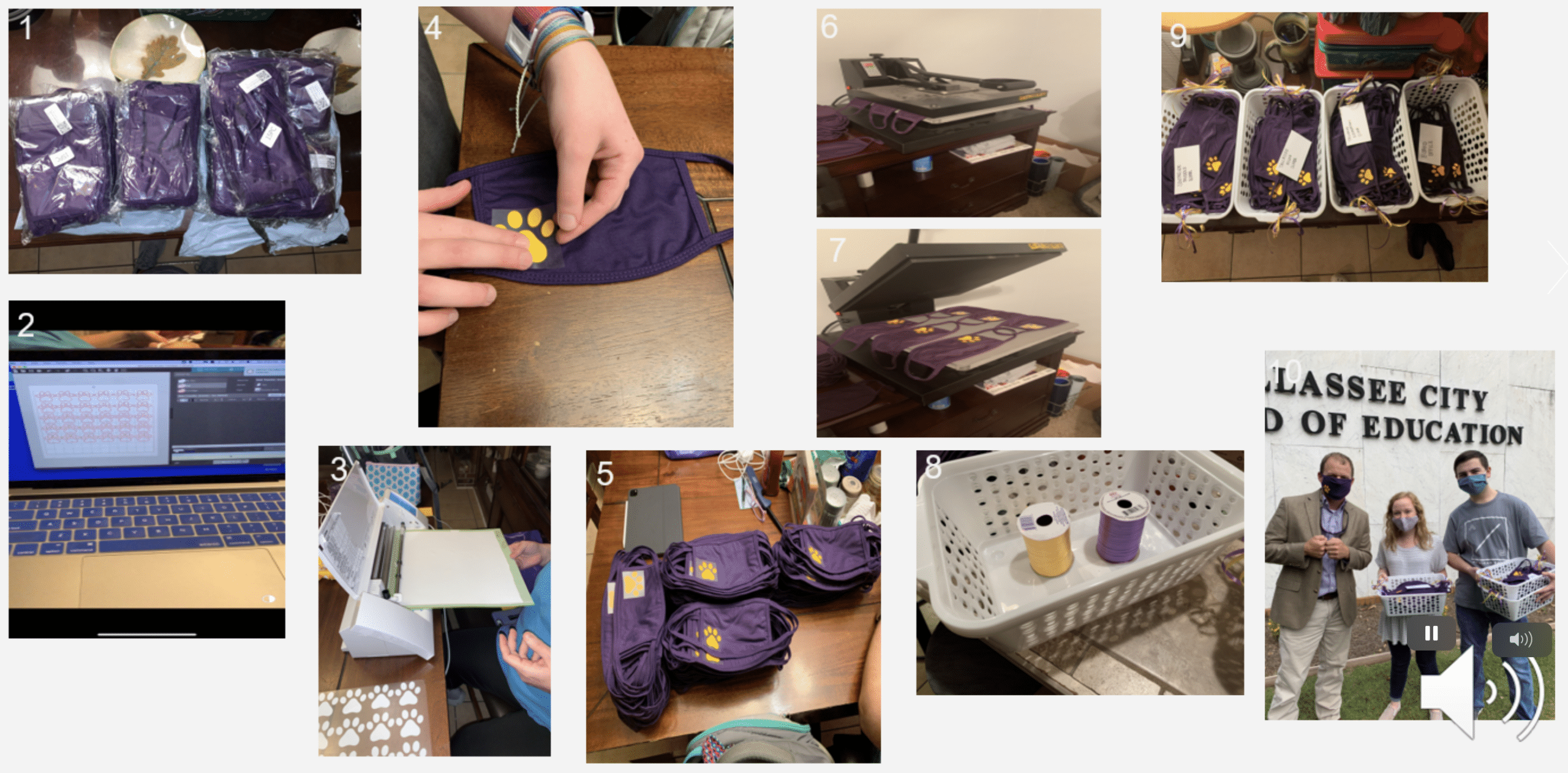 AUM students create face masks for Tallassee City Schools