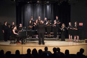 AUM's Chorus performs at the Fine Arts concert.