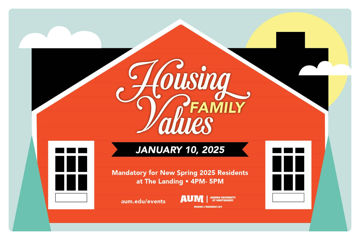 Housing Family Values - January 10, 2025 Mandatroy for new spring 2025 REsidents at the Landing. 4 - 5 PM