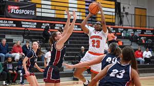 AUM Women's Basketball takes a shot for two points.