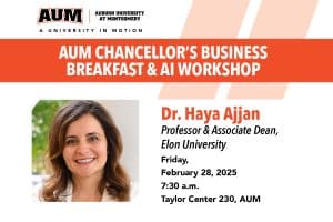Dr. Haya Ajjan will present on Feb. 28 at the Chancellor's Business Breakfast.