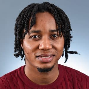 a man smiling for the camera
