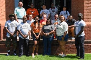 AUM Aspire work together in team building activities.