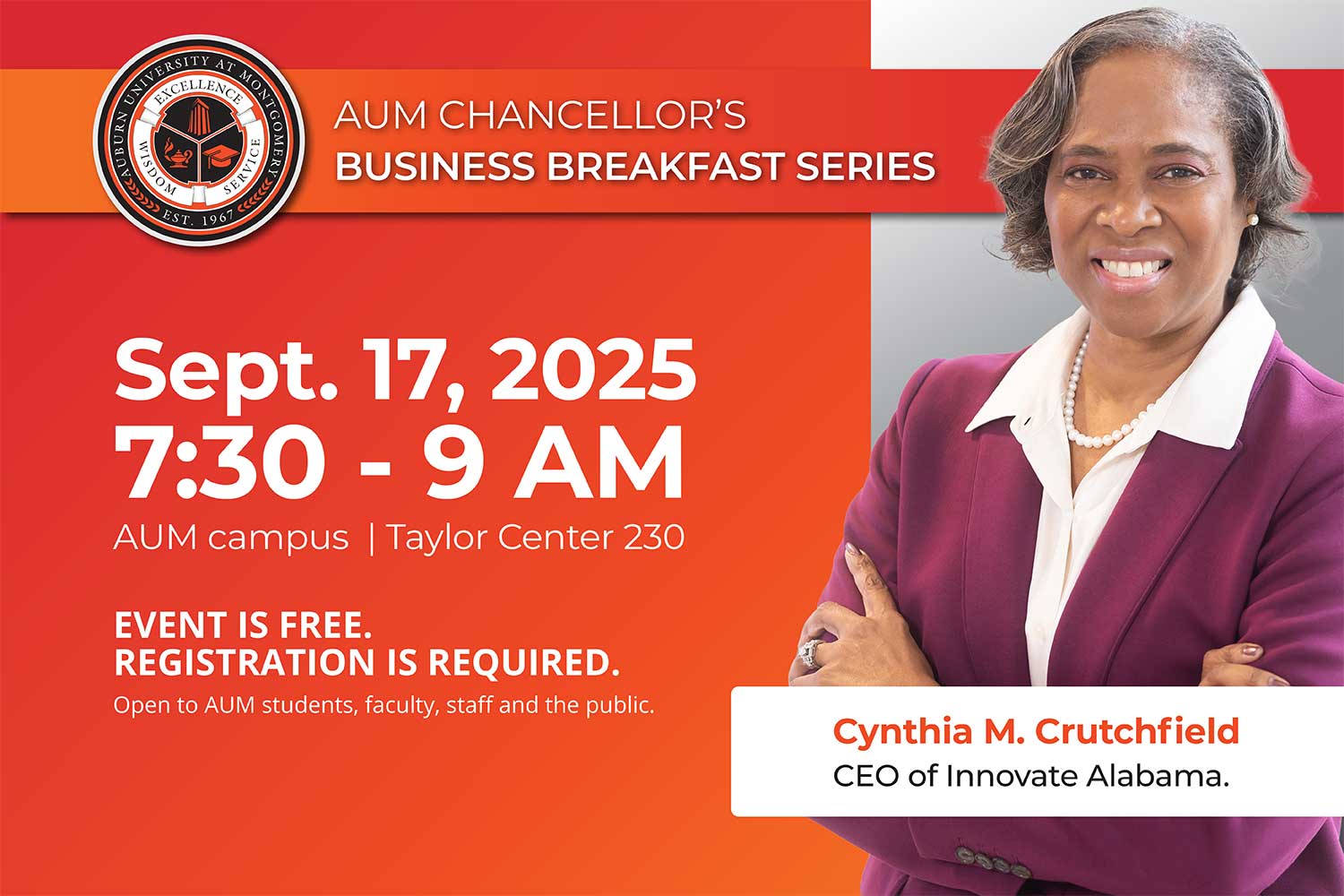 September 2025 Chancellor Business Breakfast Cynthia Crutchfield