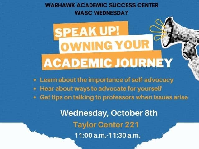 WASC Speak Up! Owning Your Academic Journey