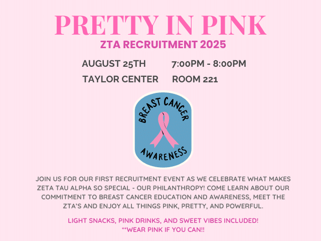 ZTAs pretty in pink recruitment Party