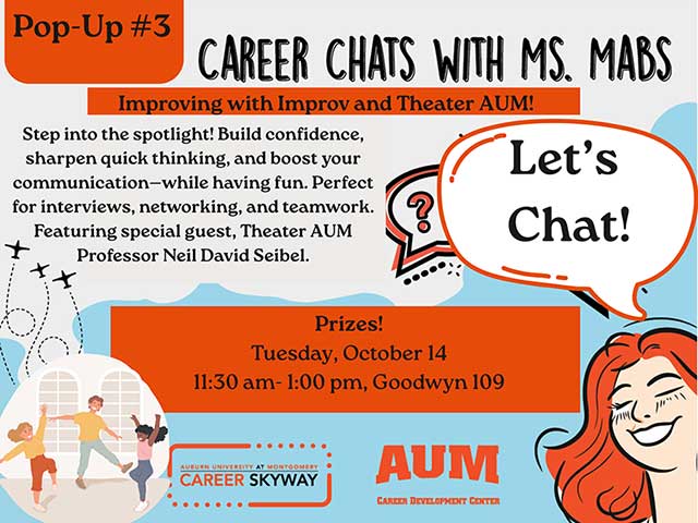 Pop-Up Career Chats With Ms. Mabs - Improving with Improv and Theatre AUM!