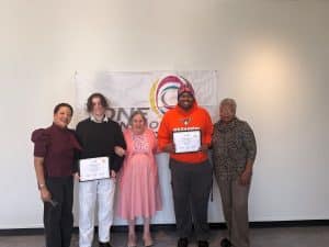 Breuna Baine, student Tristen Meads, Mary Anne Martin, Atonio Sullican, Pearl Flowers