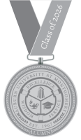 Auburn University at Montgomery alumni medallion with AUM seal and Class of 2026 graduation ribbon