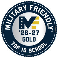 Auburn University At Montgomery Military Friendly Top 10 School Gold 2026–2027 Badge